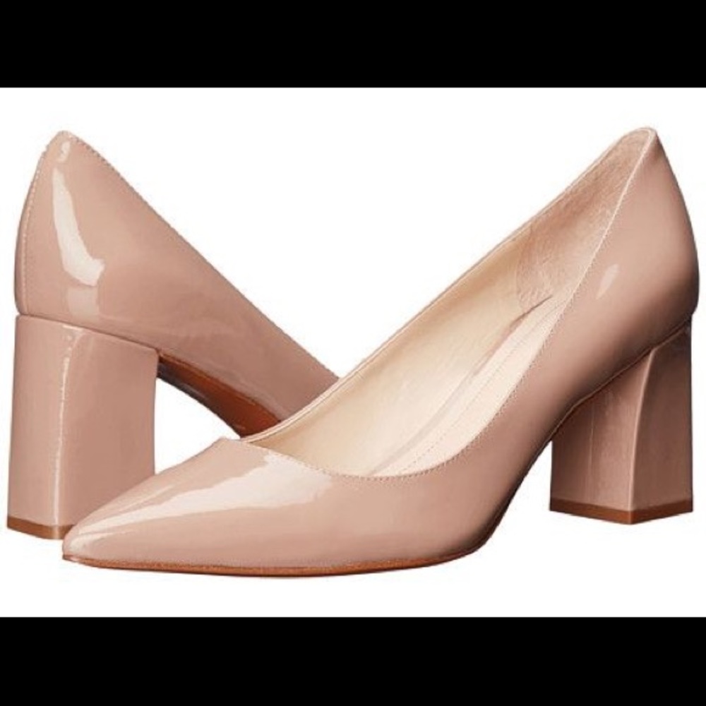 Marc Fisher Zala Pump Nude Block Heels - Size 6.5